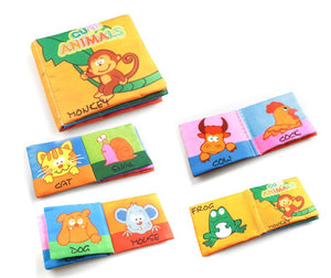 Coolplay Soft Cloth Books Rustle Sound Infant Baby Quiet Books Educational Stroller Rattle Toys For Newborn Baby 0-12 month } - Baby Homez