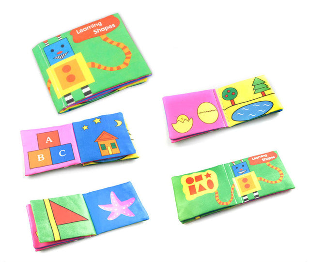 Coolplay Soft Cloth Books Rustle Sound Infant Baby Quiet Books Educational Stroller Rattle Toys For Newborn Baby 0-12 month } - Baby Homez