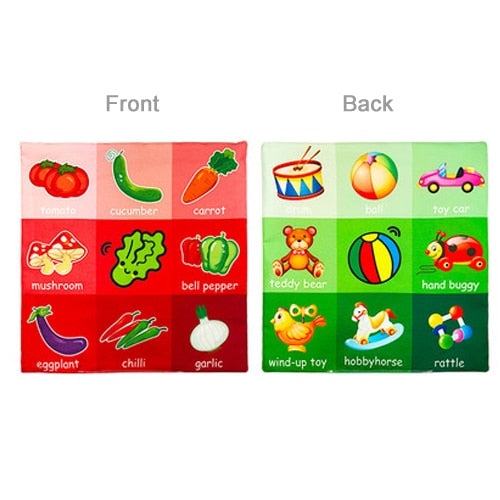 Baby Toys For Newborn Soft Cloth Book 0-12 Months Kids Learning Educational Black/White Cognition Rustle Sound Newspaper - Baby Homez