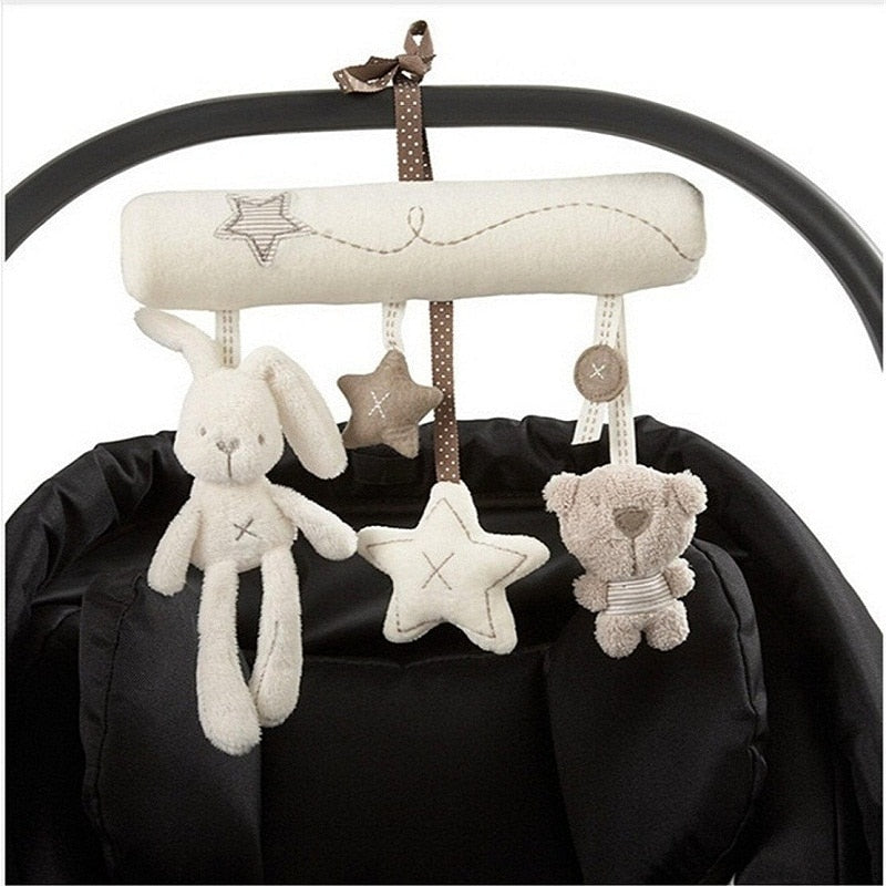 Baby Rattles Toys Plush Baby Toys 0-12 Months Soft Animal Musical Rattle Stroller Toys for Baby Mobile Newborn Bed Cart - Baby Homez