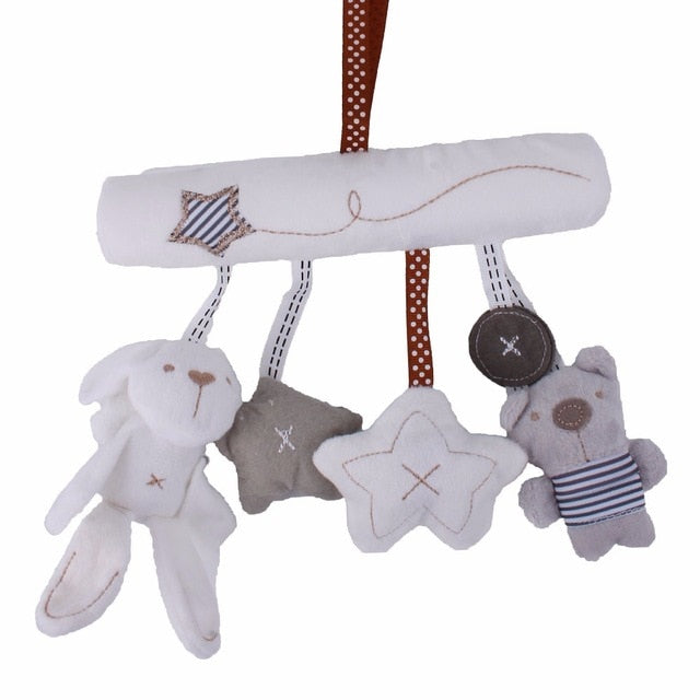Baby Rattles Toys Plush Baby Toys 0-12 Months Soft Animal Musical Rattle Stroller Toys for Baby Mobile Newborn Bed Cart - Baby Homez