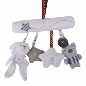 Baby Rattles Toys Plush Baby Toys 0-12 Months Soft Animal Musical Rattle Stroller Toys for Baby Mobile Newborn Bed Cart - Baby Homez