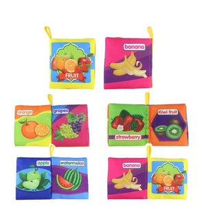 Coolplay Soft Cloth Books Rustle Sound Infant Baby Quiet Books Educational Stroller Rattle Toys For Newborn Baby 0-12 month } - Baby Homez