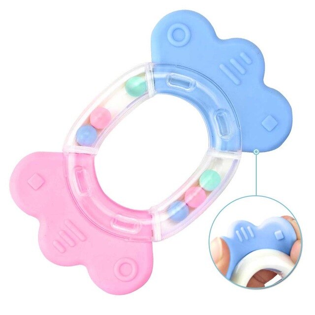 Baby Toys Hand Hold Jingle Shaking Bell Lovely Hand Shake Bell Ring Baby Rattles Toys Newborn Baby 0- 12 Months Teether Toys - Baby Homez