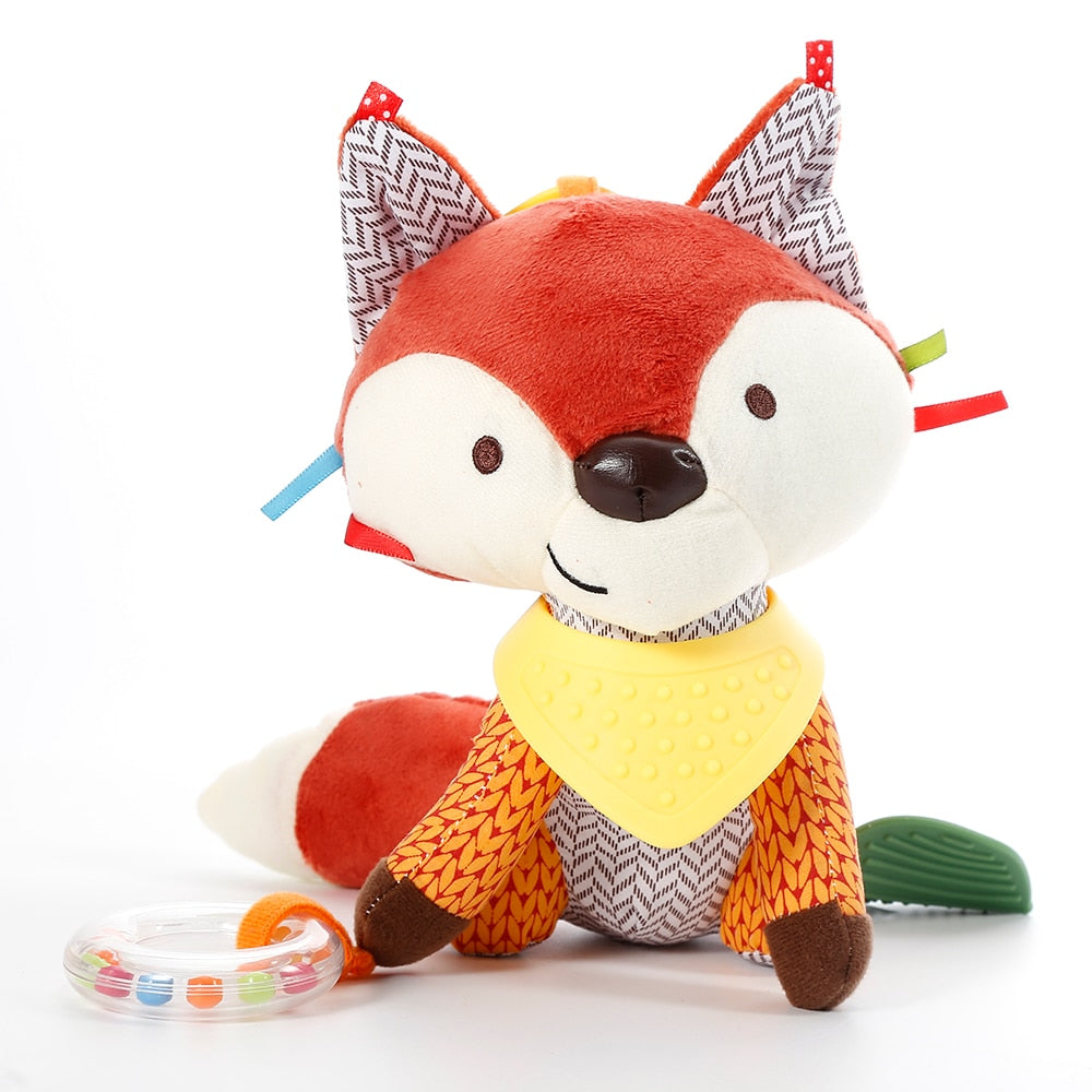 1PC Baby Cute Fox Rattles Infants Animal Stroller Car Toys Clip Lathe Hanging Seat & Stroller Toys Mobile Music Educational Toys - Baby Homez