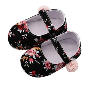 Baby Shoes Girl Breathable Floral Print Anti-Slip Shoes Casual Walking Shoe Toddler Soft Soled First Walkers - Baby Homez