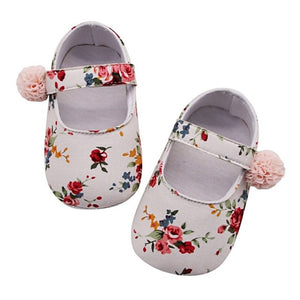Baby Shoes Girl Breathable Floral Print Anti-Slip Shoes Casual Walking Shoe Toddler Soft Soled First Walkers - Baby Homez