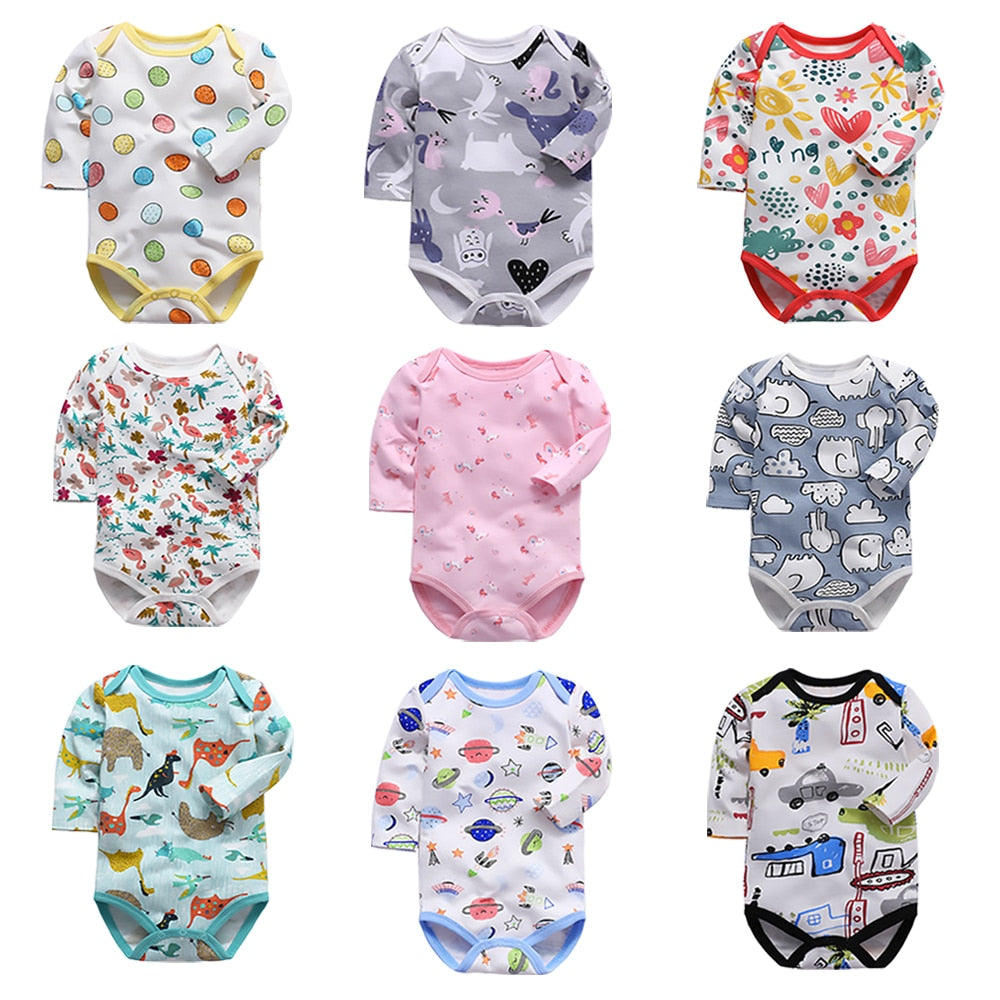 newborn bodysuit baby babies bebes clothes long sleeve cotton printing infant clothing 1pcs 0-24 Months - Baby Homez