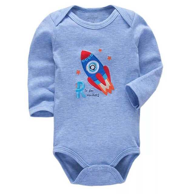 newborn bodysuit baby babies bebes clothes long sleeve cotton printing infant clothing 1pcs 0-24 Months - Baby Homez