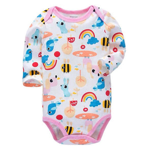 newborn bodysuit baby babies bebes clothes long sleeve cotton printing infant clothing 1pcs 0-24 Months - Baby Homez