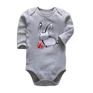newborn bodysuit baby babies bebes clothes long sleeve cotton printing infant clothing 1pcs 0-24 Months - Baby Homez