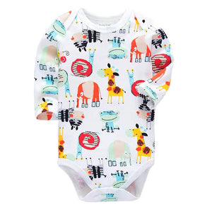 newborn bodysuit baby babies bebes clothes long sleeve cotton printing infant clothing 1pcs 0-24 Months - Baby Homez