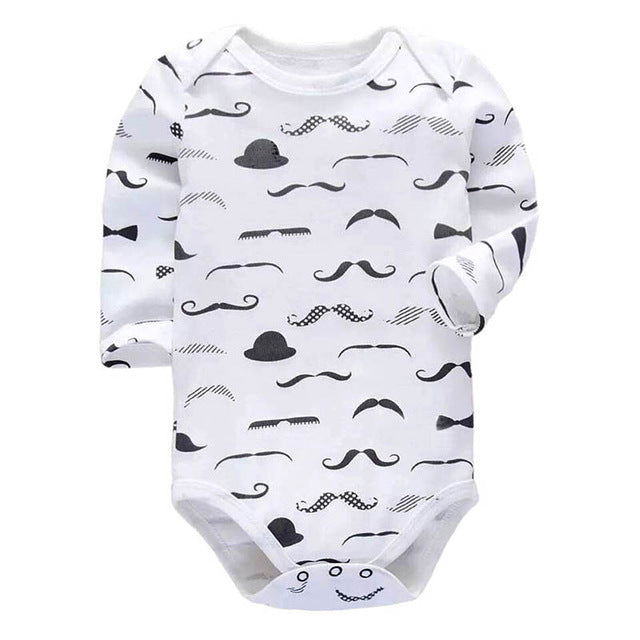 newborn bodysuit baby babies bebes clothes long sleeve cotton printing infant clothing 1pcs 0-24 Months - Baby Homez