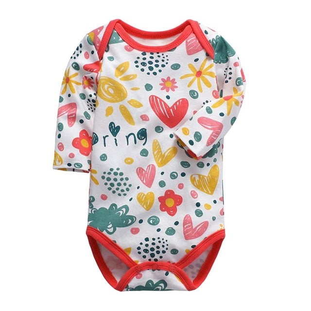 newborn bodysuit baby babies bebes clothes long sleeve cotton printing infant clothing 1pcs 0-24 Months - Baby Homez