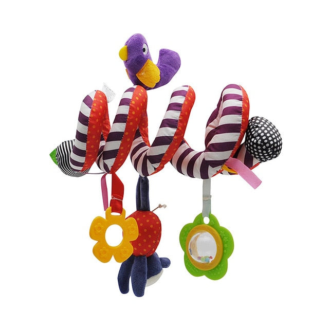 Kids Toys Hanging Spiral Rattle Stroller Cute Animals Crib Mobile Bed Baby Toys 0-12 Months Newborn Educational Toy for Children - Baby Homez
