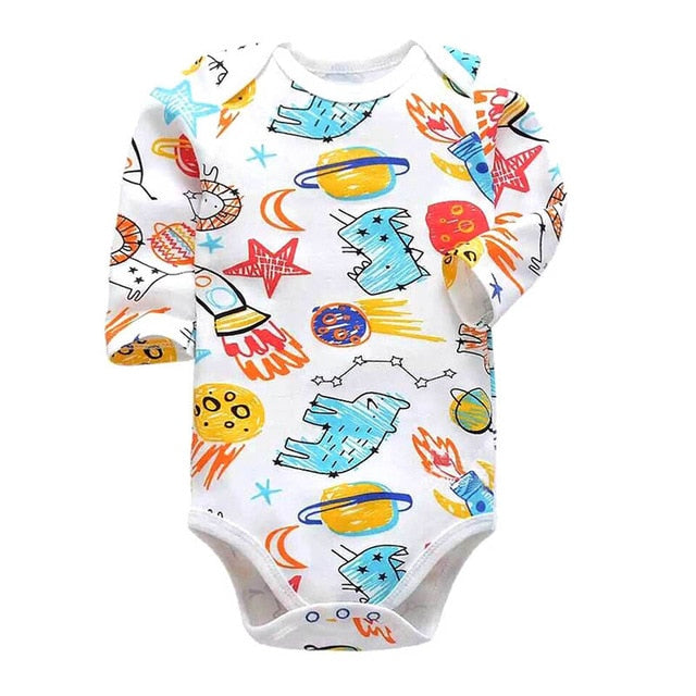 newborn bodysuit baby babies bebes clothes long sleeve cotton printing infant clothing 1pcs 0-24 Months - Baby Homez