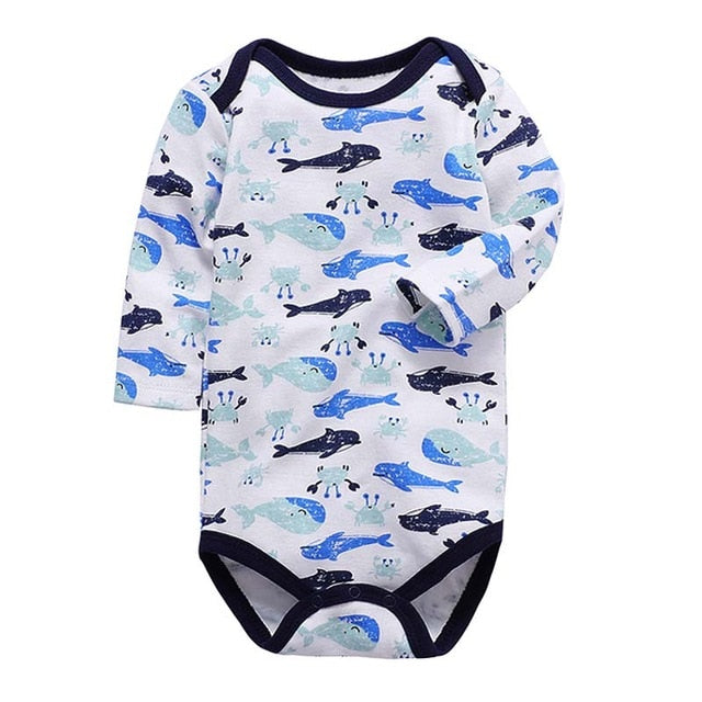 newborn bodysuit baby babies bebes clothes long sleeve cotton printing infant clothing 1pcs 0-24 Months - Baby Homez