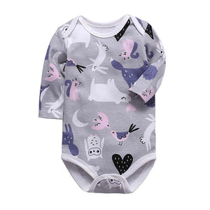 newborn bodysuit baby babies bebes clothes long sleeve cotton printing infant clothing 1pcs 0-24 Months - Baby Homez