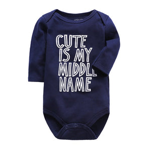 newborn bodysuit baby babies bebes clothes long sleeve cotton printing infant clothing 1pcs 0-24 Months - Baby Homez