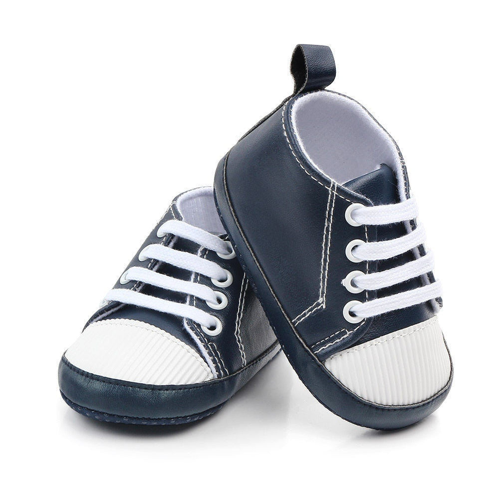 Baby Shoes PU Leather Toddler Shoes Sports Causal Newborn Baby Boys Girls Solid Color Shoes Infant Toddler Soft Anti-slip Shoes - Baby Homez