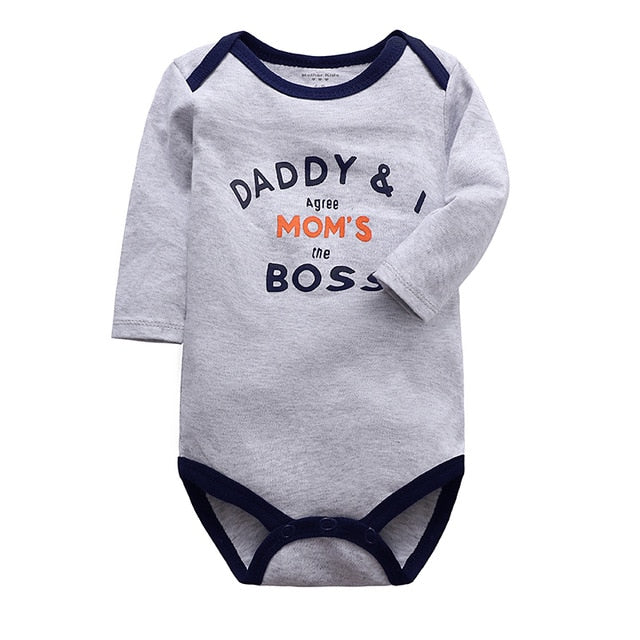 newborn bodysuit baby babies bebes clothes long sleeve cotton printing infant clothing 1pcs 0-24 Months - Baby Homez