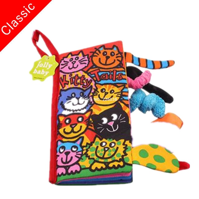 Baby Toys Infant Baby Book Early Development Cloth Books For Kids Learning Education Activity Books Animal Tails Dinosaur SZ04 - Baby Homez
