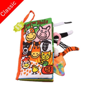 Baby Toys Infant Baby Book Early Development Cloth Books For Kids Learning Education Activity Books Animal Tails Dinosaur SZ04 - Baby Homez