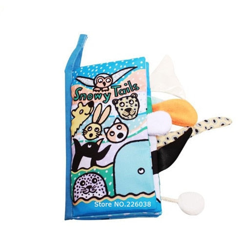 Baby Toys Infant Baby Book Early Development Cloth Books For Kids Learning Education Activity Books Animal Tails Dinosaur SZ04 - Baby Homez