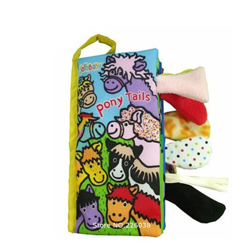 Baby Toys Infant Baby Book Early Development Cloth Books For Kids Learning Education Activity Books Animal Tails Dinosaur SZ04 - Baby Homez