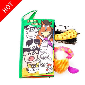 Baby Toys Infant Baby Book Early Development Cloth Books For Kids Learning Education Activity Books Animal Tails Dinosaur SZ04 - Baby Homez