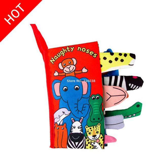 Baby Toys Infant Baby Book Early Development Cloth Books For Kids Learning Education Activity Books Animal Tails Dinosaur SZ04 - Baby Homez