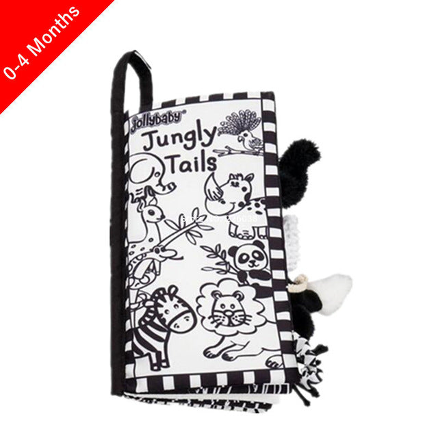 Baby Toys Infant Baby Book Early Development Cloth Books For Kids Learning Education Activity Books Animal Tails Dinosaur SZ04 - Baby Homez