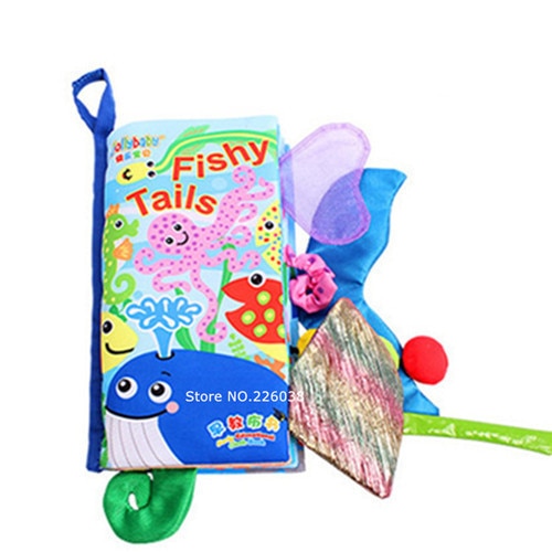 Baby Toys Infant Baby Book Early Development Cloth Books For Kids Learning Education Activity Books Animal Tails Dinosaur SZ04 - Baby Homez