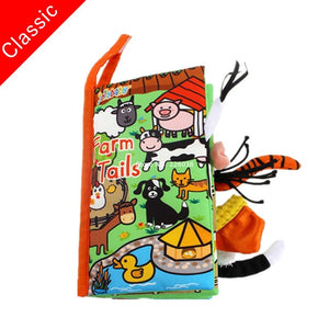 Baby Toys Infant Baby Book Early Development Cloth Books For Kids Learning Education Activity Books Animal Tails Dinosaur SZ04 - Baby Homez