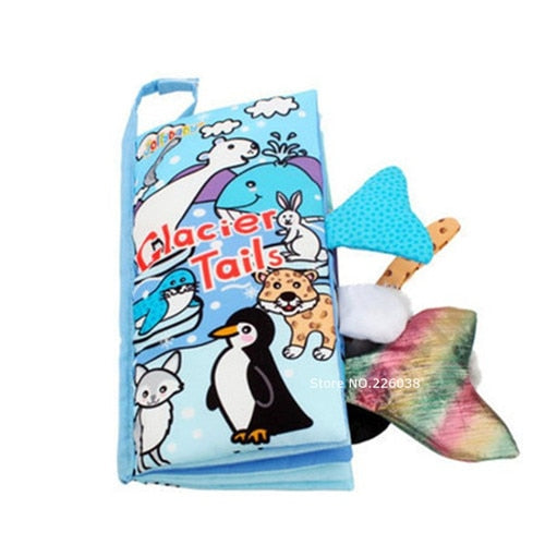 Baby Toys Infant Baby Book Early Development Cloth Books For Kids Learning Education Activity Books Animal Tails Dinosaur SZ04 - Baby Homez