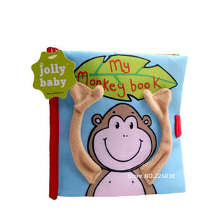 Baby Toys Infant Baby Book Early Development Cloth Books For Kids Learning Education Activity Books Animal Tails Dinosaur SZ04 - Baby Homez
