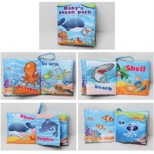 Baby Toys Infant Baby Book Early Development Cloth Books For Kids Learning Education Activity Books Animal Tails Dinosaur SZ04 - Baby Homez