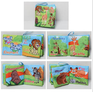 Baby Toys Infant Baby Book Early Development Cloth Books For Kids Learning Education Activity Books Animal Tails Dinosaur SZ04 - Baby Homez