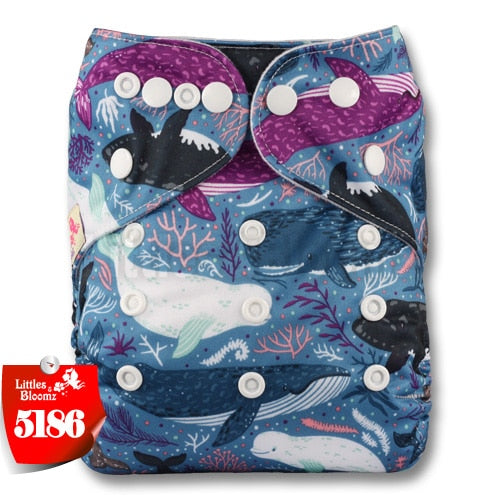 [Littles&Bloomz] 2019 New Baby One Size Reusable Cloth NAPPY Cover Wrap To Use With Flat or Fitted Nappy Diaper - Baby Homez
