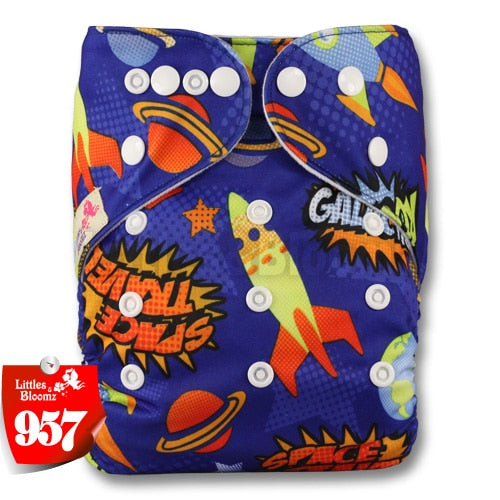 [Littles&Bloomz] 2019 New Baby One Size Reusable Cloth NAPPY Cover Wrap To Use With Flat or Fitted Nappy Diaper - Baby Homez