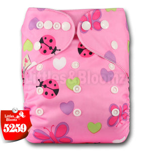 [Littles&Bloomz] 2019 New Baby One Size Reusable Cloth NAPPY Cover Wrap To Use With Flat or Fitted Nappy Diaper - Baby Homez
