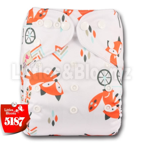 [Littles&Bloomz] 2019 New Baby One Size Reusable Cloth NAPPY Cover Wrap To Use With Flat or Fitted Nappy Diaper - Baby Homez
