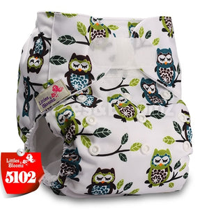[Littles&Bloomz] Baby Washable Reusable Real Cloth STANDARD Hook-Loop Pocket Nappy Diaper Cover Wrap, suits Birth to Potty - Baby Homez