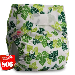 [Littles&Bloomz] Baby Washable Reusable Real Cloth STANDARD Hook-Loop Pocket Nappy Diaper Cover Wrap, suits Birth to Potty - Baby Homez
