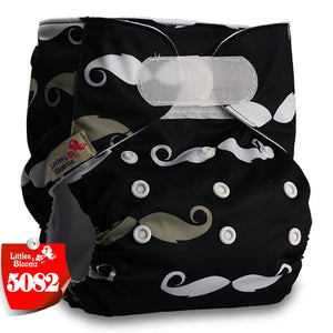 [Littles&Bloomz] Baby Washable Reusable Real Cloth STANDARD Hook-Loop Pocket Nappy Diaper Cover Wrap, suits Birth to Potty - Baby Homez