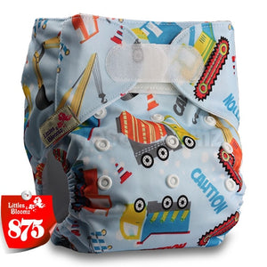 [Littles&Bloomz] Baby Washable Reusable Real Cloth STANDARD Hook-Loop Pocket Nappy Diaper Cover Wrap, suits Birth to Potty - Baby Homez