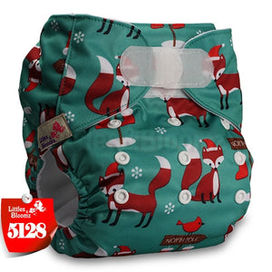 [Littles&Bloomz] Baby Washable Reusable Real Cloth STANDARD Hook-Loop Pocket Nappy Diaper Cover Wrap, suits Birth to Potty - Baby Homez