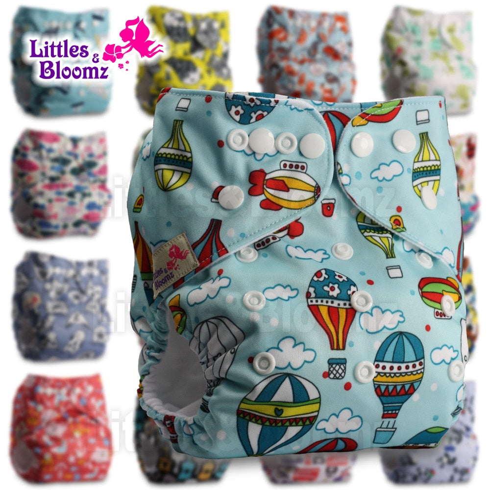 [Littles&Bloomz] Baby Washable Reusable Cloth Pocket Nappy Diaper, Select A1/B1/C1 from Photo, Nappy/Diapers Only (No insert) - Baby Homez