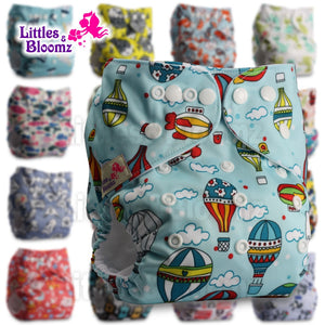 [Littles&Bloomz] Baby Washable Reusable Cloth Pocket Nappy Diaper, Select A1/B1/C1 from Photo, Nappy/Diapers Only (No insert) - Baby Homez