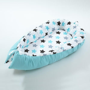 Baby Bed Portable Grey Pink Crib Baby Nest Cot Kids Cradle Children's Bed Bumper Sides in the Crib Newborn Room Decor - Baby Homez